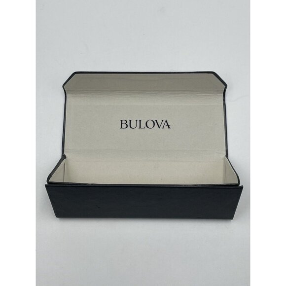 BULOVA Eyeglasses /Sunglasses Case Hard Collapsible Triangular Shell Gray - Picture 6 of 11